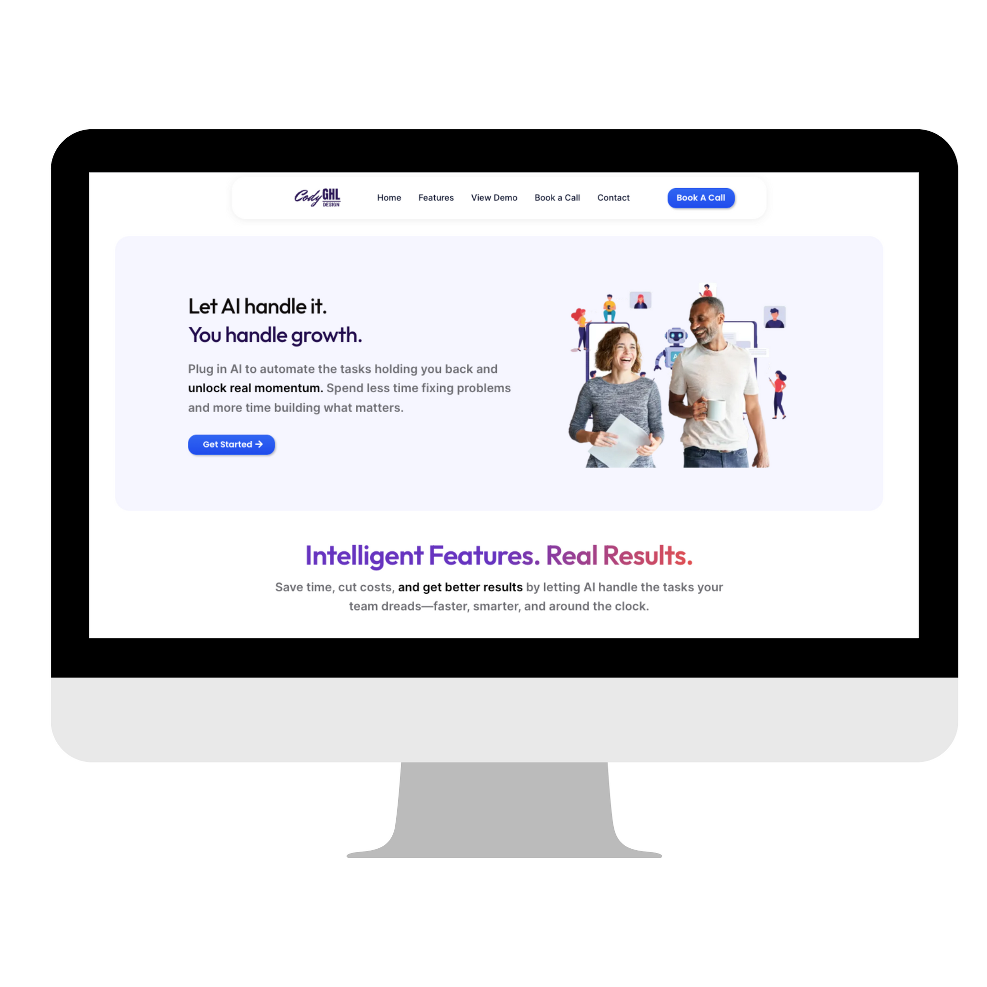 AI Website - Light Theme - Purple