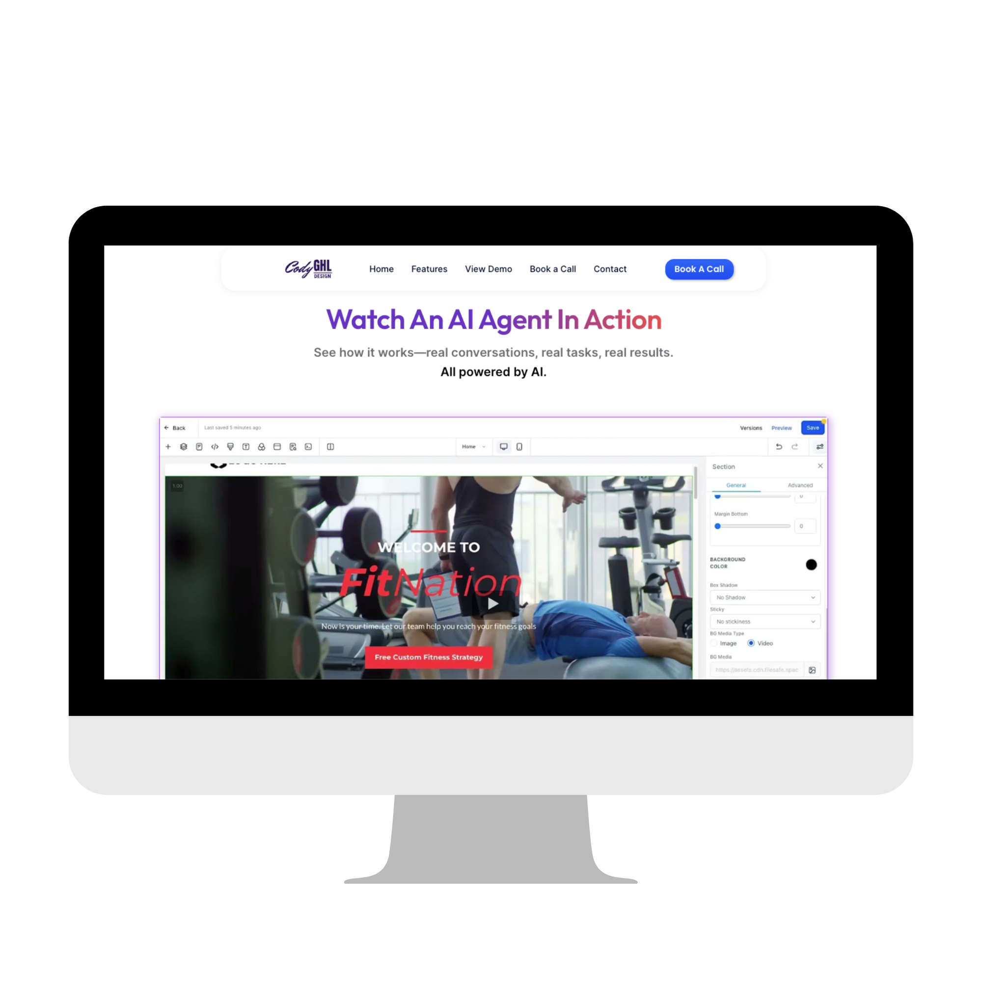 AI Website - Light Theme - Purple